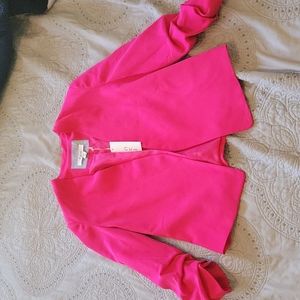 Hot pink cropped blazer